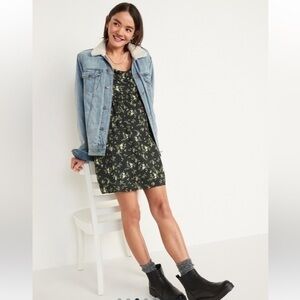 Old Navy Puff-Sleeve Smocked Floral-Print Mini Swing Dress XL Petite